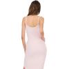 Forever 21 Women’s Rib Midi Dress with Slight Scoop(Pink)