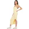 Forever 21 Women’s Rib Midi Dress with Slight Scoop(Yellow)