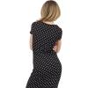 Forever 21 Women’s Short Sleeve Boatneck Midi Dress(Black)