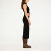 Forever 21 Women’s Sleeveless Midi Dress – Mock Neck Form-Fitting Stretch(Black)