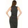 Forever 21 Women’s Sleeveless Midi Dress – Mock Neck Form-Fitting Stretch(Charcoal)