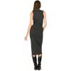 Forever 21 Women’s Sleeveless Midi Dress – Mock Neck Form-Fitting Stretch(Charcoal)