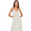 Forever 21 Women’s Spaghetti Strap Dress with Tie(Green)