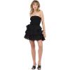 Forever 21 Women’s Strapless Frill Mini Dress Shirred(Black)