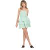 Forever 21 Women’s Strapless Frill Mini Dress Shirred(Green)