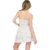 Forever 21 Women’s Strapless Frill Mini Dress Shirred(Ivory)