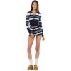 Forever 21 Women’s Zip-up Sweater & Shorts Set(Blue)