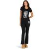 Forever 21 Women’s Graphic Tee Legging Set(Black)