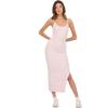 Forever 21 Women’s Rib Midi Dress with Slight Scoop(Pink)