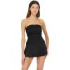 Forever 21 Women’s Strapless Romper With Side Ruched Seams(Black)