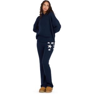 Forever 21 Women’s Hoodie & Foldover Pant Set(Navy)