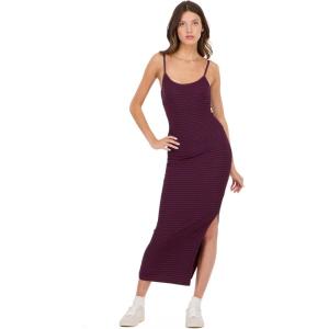 Forever 21 Women’s Rib Midi Dress with Slight Scoop(Burgundy)