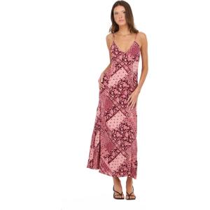 Forever 21 Women’s Spaghetti Strap Dress with Tie(Burgundy)
