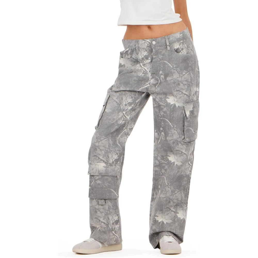 image:imageForever 21 Womens Cargo Denim PantGrey