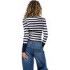 Forever 21 Women’s Boatneck Sweater with High Rib Start(Navy)