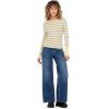 Forever 21 Women’s Boatneck Sweater with High Rib Start(Yellow)