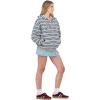 Forever 21 Women’s Boyfriend Fit Zip-up Hoodie With Yarn-dyed Stripes(Heather Grey)