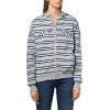 Forever 21 Women’s Boyfriend Fit Zip-up Hoodie With Yarn-dyed Stripes(Heather Grey)