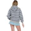 Forever 21 Women’s Boyfriend Fit Zip-up Hoodie With Yarn-dyed Stripes(Heather Grey)