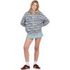 Forever 21 Women’s Boyfriend Fit Zip-up Hoodie With Yarn-dyed Stripes(Heather Grey)