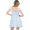 Forever 21 Women’s Double-layer Romper With Smocked Waist(Blue)