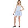 Forever 21 Women’s Double-layer Romper With Smocked Waist(Blue)