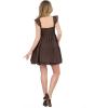 Forever 21 Women’s Double-layer Romper With Smocked Waist(Brown)