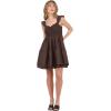 Forever 21 Women’s Double-layer Romper With Smocked Waist(Brown)