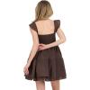 Forever 21 Women’s Double-layer Romper With Smocked Waist(Brown)