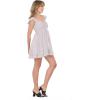 Forever 21 Women’s Double-layer Romper With Smocked Waist(Ivory)