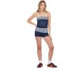 Forever 21 Women’s Fold Over Mini Short with Screen Print(Navy)