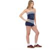 Forever 21 Women’s Foldover Tube Top with Stripes and Graphics(Navy)