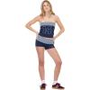 Forever 21 Women’s Foldover Tube Top with Stripes and Graphics(Navy)