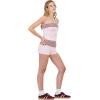 Forever 21 Women’s Foldover Tube Top with Stripes and Graphics(Pink)