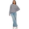 Forever 21 Women’s Long Sleeve Crew Neck Top(Blue)
