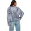 Forever 21 Women’s Long Sleeve Crew Neck Top(Navy)