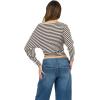 Forever 21 Women’s Long Sleeve Off-Shoulder Dolman Top with Banded Bottom(Brown)