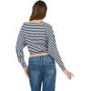 Forever 21 Women’s Long Sleeve Off-Shoulder Dolman Top with Banded Bottom(Navy)