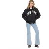 Forever 21 Women’s Nylon Bomber Jacket With Patch Graphics(Black)