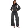 Forever 21 Women’s Oversized Pu Jacket With Self Patch Details(Black)