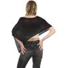 Forever 21 Women’s Poncho Top with Asymmetrical Hem(Black)