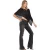 Forever 21 Women’s Poncho Top with Asymmetrical Hem(Black)