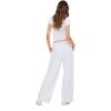 Forever 21 Women’s Wide Leg Jogger Pants with Patch Details(Heather Grey)