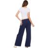 Forever 21 Women’s Wide Leg Jogger Pants with Patch Details(Navy)