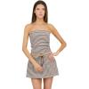Forever 21 Women’s Cropped Tube Top with Side Ruching(Brown)