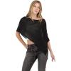 Forever 21 Women’s Poncho Top with Asymmetrical Hem(Black)
