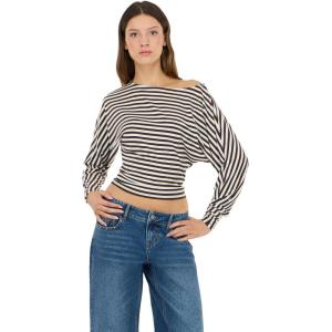 Forever 21 Women’s Long Sleeve Off-Shoulder Dolman Top with Banded Bottom(Brown)