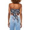 Forever 21 Women’s Bandana Top with Smocked Back and Self Tie(Navy)