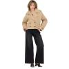 Forever 21 Women’s Cropped Trench Jacket With Double-breasted Closure(Beige)