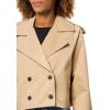 Forever 21 Women’s Cropped Trench Jacket With Double-breasted Closure(Beige)